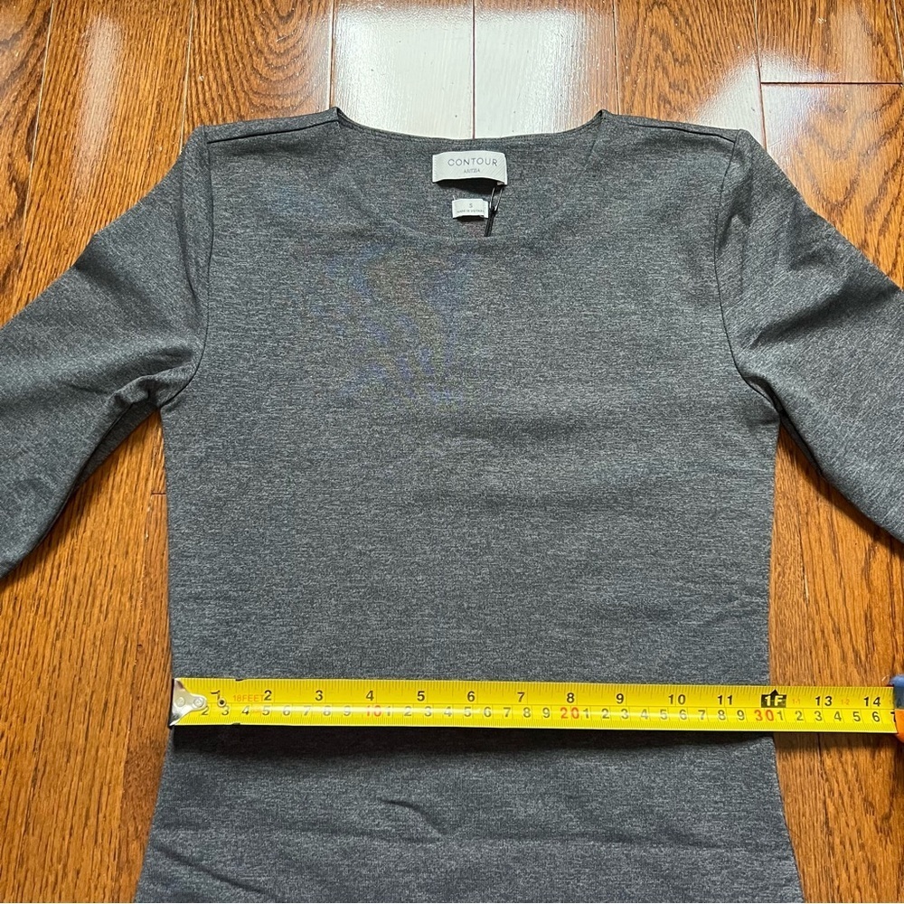 [NWT] Aritzia Contour Crew Hip Long-Sleeve Heather Charcoal Gray - Sz S - Picture 10 of 16